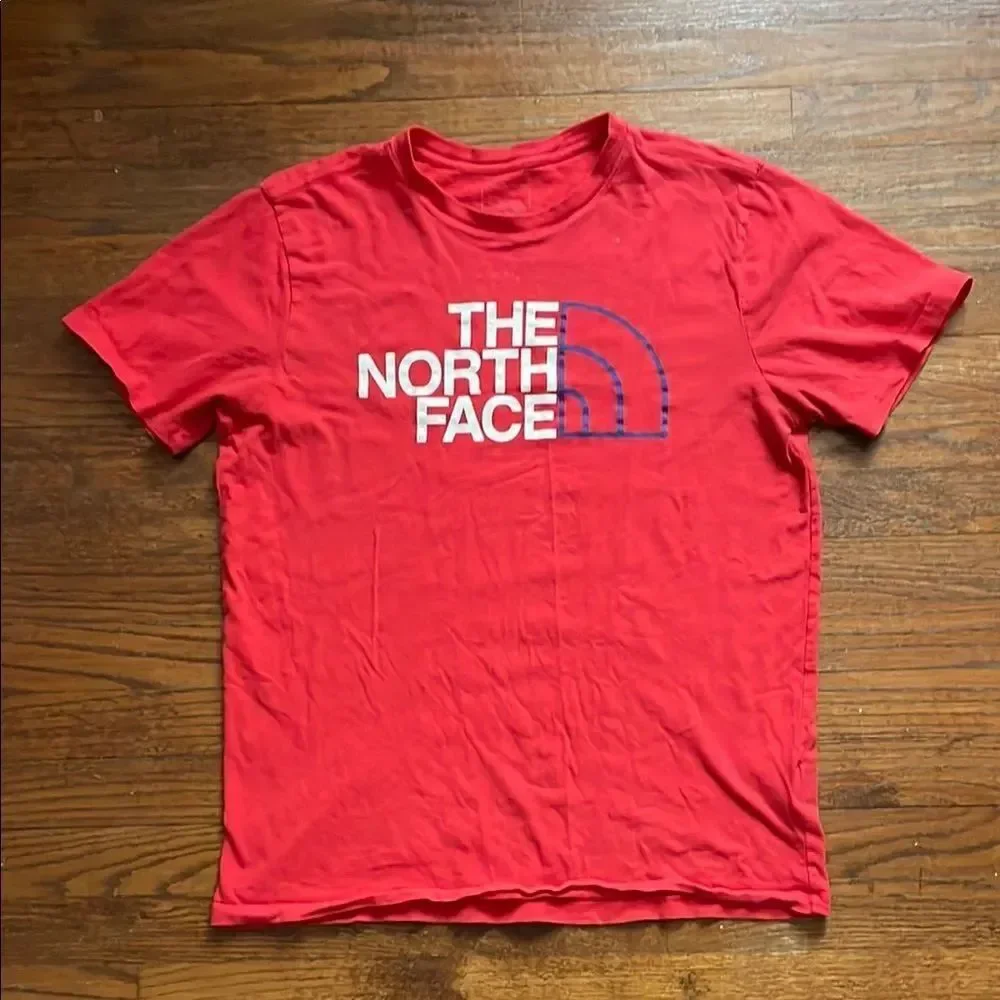 The North Face Red Men’s Short Sleeve Logo T-Shirt